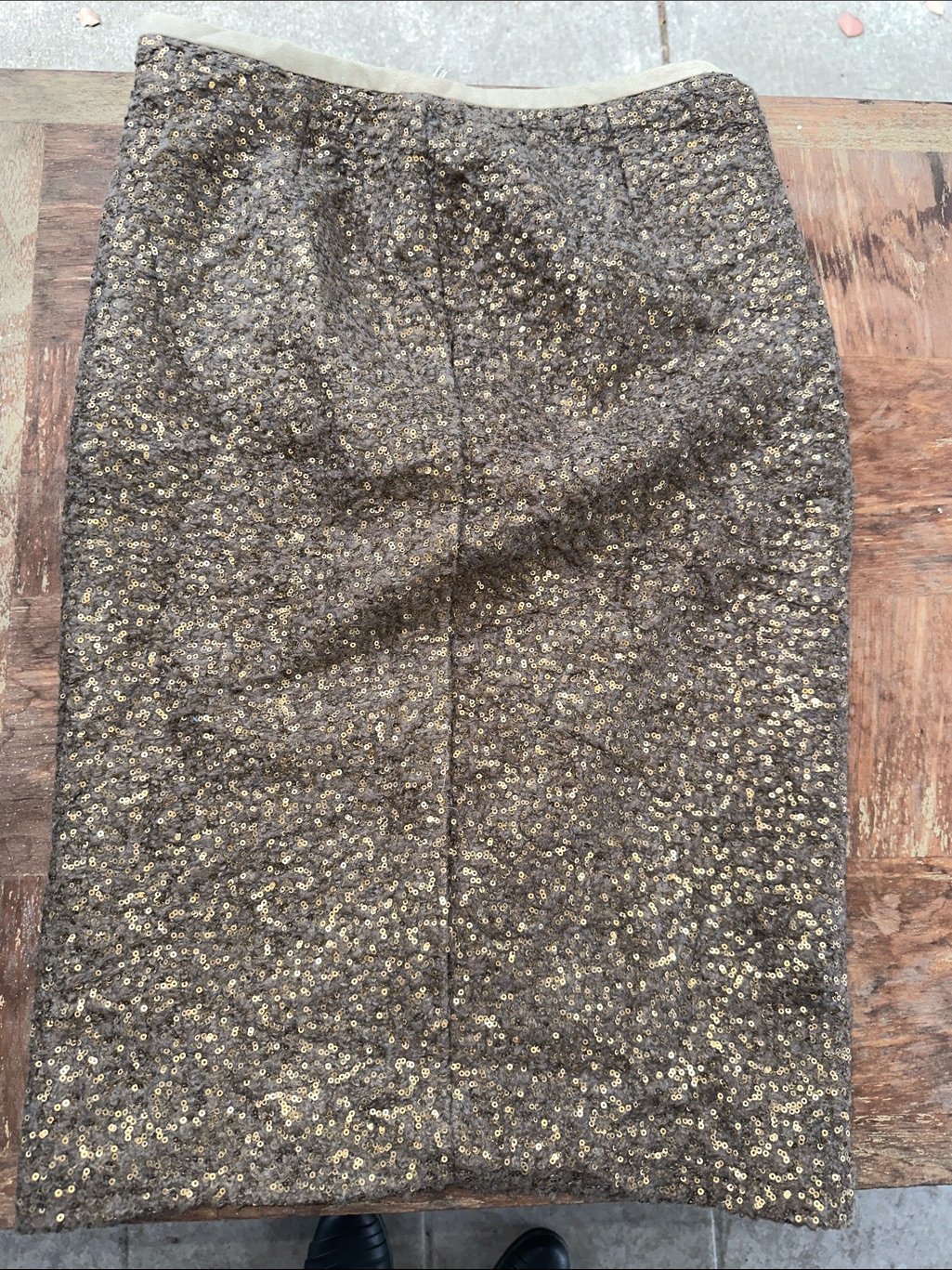 Pink Martini Gold Sequin Pencil Skirt Style Sk0096